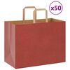vidaXL Paper Bags 50 pcs with Handles Red 32x17x25 cm