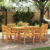 vidaXL Garden Dining Set 7 pcs Brown Solid Acacia Wood