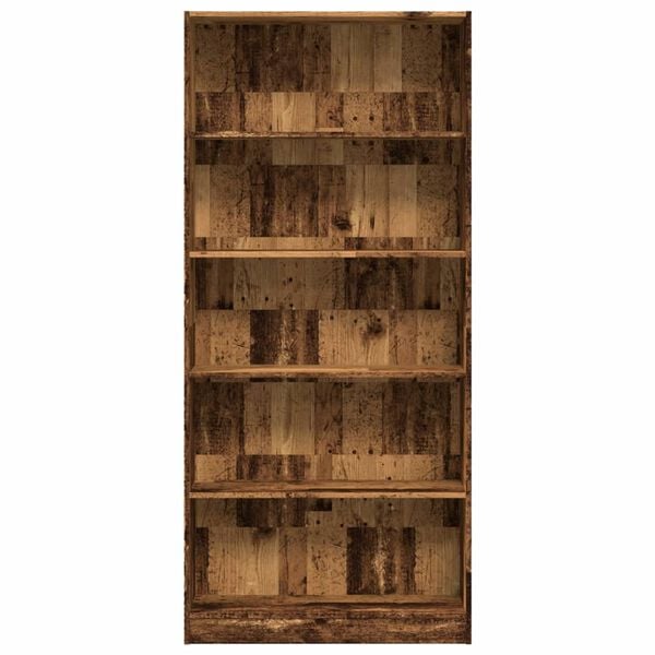 vidaXL Bookcase Old Wood 80x24x176 cm Engineered Wood