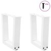 vidaXL Coffee Table Legs V-Shape 2 pcs White 30x(30-31.3) cm Steel