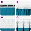 vidaXL Blackout Curtains with Rings 2 pcs Turquoise 175 x 140 cm