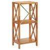 vidaXL 3-Tier Shelf 40x30x87 cm Solid Oak Wood