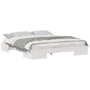 vidaXL Bed Frame White 200 x 200 cm