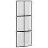 vidaXL Sliding Door with Hardware Set 76x205 cm Tempered Glass&Aluminium