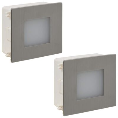2 LED Recessed Stair Light 85 x 48 x 85 mm