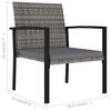 vidaXL 9 Piece Outdoor Dining Set Poly Rattan Grey