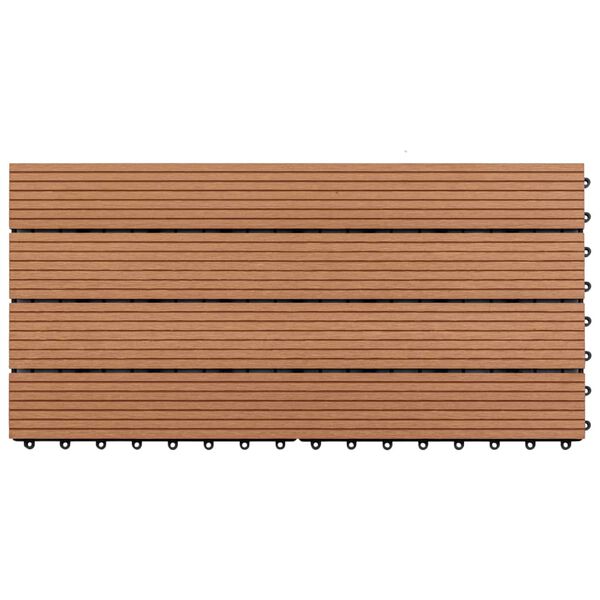 vidaXL WPC Tiles 60x30 cm 6 pcs 1m² Brown