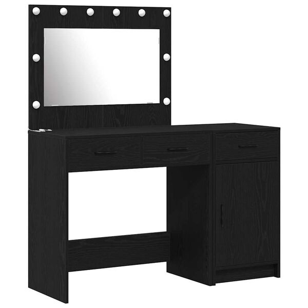 vidaXL Dressing Table 2 pcs Black 40 x 41 x 75 cm Engineered wood