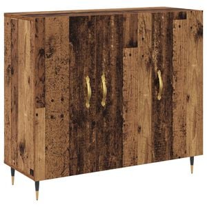 vidaXL Sideboard Old Wood 90 x 34 x 80 cm Engineered Wood