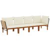 vidaXL 4 pcs Solid Acacia Wood & Rope Natural