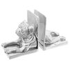 vidaXL Bookends 2 pcs Silver 12 x 15 x 18 cm Aluminium