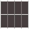 vidaXL 4-Panel Room Divider Brown 200x220 cm Fabric