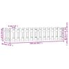 vidaXL Garden Raised Bed with Fence Design White 150x30x30 cm Solid Wood Pine