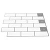 vidaXL Subway Tile 10 pcs White Grey 30.5 x 30.5 cm