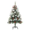 vidaXL Artificial Hinged Christmas Tree with Cones and Berries 150 cm