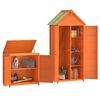vidaXL 2 Piece Garden Tool Shed Set Brown Solid Wood Pine