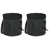 vidaXL Folding Buckets 2 pcs Black 30 L PVC