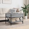 vidaXL Coffee Table Grey Sonoma 70x50x50 cm Engineered Wood and Metal