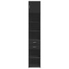 vidaXL Slim Storage Cabinet Black 40x42.5x225 cm Engineered Wood