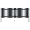 vidaXL Double Door Fence Gate Steel 300x75 cm Anthracite