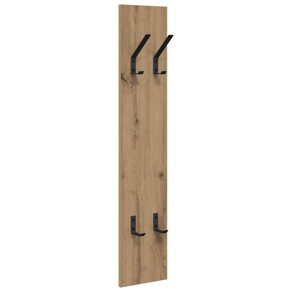 vidaXL Wall-Mounted Coat Rack Artisan oak 20 x 1.5 x 100 cm