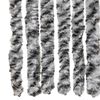 vidaXL Fly Curtain Grey and Black and White 100x200 cm Chenille