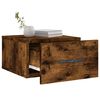 vidaXL Wall-mounted Bedside Cabinet Smoked Oak 35x35x20 cm