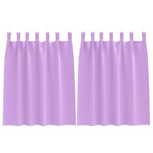vidaXL Blackout Curtains with Rings 2 pcs Purple 140 x 140 cm