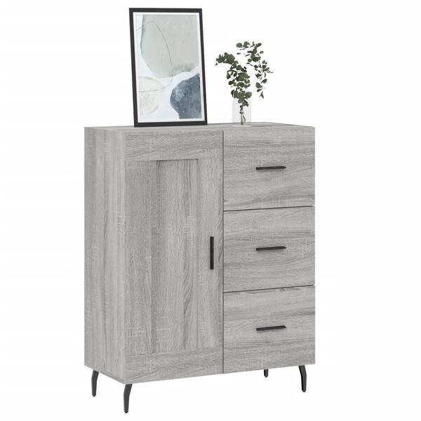 vidaXL Sideboard Grey Sonoma 69.5x34x90 cm Engineered Wood