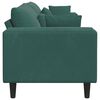 vidaXL Velvet Sofa with Cushion Dark Green 208 cm Velvet
