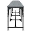 vidaXL Dining Bench Light Grey 248x32x45 cm Steel and Fabric