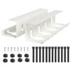 vidaXL Under Desk Cable Management Tray 2 pcs White 43 x 12 x 10 cm