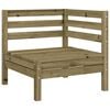vidaXL Garden Sofa Corner Impregnated Wood Pine