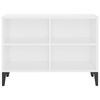 vidaXL TV Cabinet with Metal Legs White 69.5x30x50 cm
