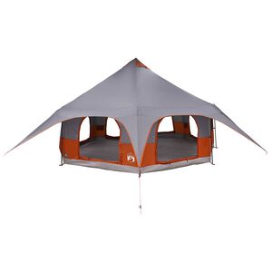 vidaXL Family Tent 10-Person Grey and Orange