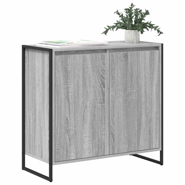 vidaXL Side Cabinet Grey Sonoma 79 x 36 x 75 cm Engineered Wood