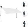 vidaXL Manual Retractable Awning with LED 350 cm Cream
