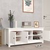 vidaXL Shoe Cabinet White 110x38x45.5 cm Solid Wood Pine