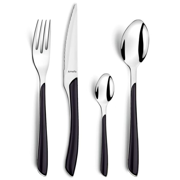 Amefa 24 Piece Cutlery Set Eclat Black