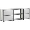 vidaXL Kitchen Storage Set with Shelf 3 pcs Silver Galvanised Steel