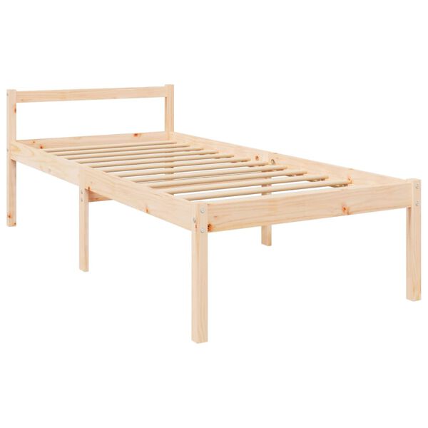 vidaXL Senior Bed without Mattress 100x200cm Solid Wood Pine
