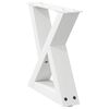 vidaXL Coffee Table Legs 2 pcs White 40x(30-31.3) cm Steel