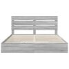 vidaXL Storage Bed Grey Sonoma 180 x 200 cm Engineered Wood