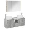 vidaXL Bathroom Cabinet Set 4 pcs Concrete Grey Engineered Wood