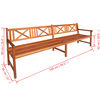 vidaXL Garden Bench 240 cm Solid Acacia Wood
