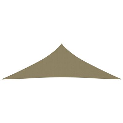 vidaXL Sunshade Sail Oxford Fabric Triangular 3.5x3.5x4.9 m Beige