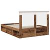 vidaXL Bed Frame with Headboard Old Wood 160 x 200 cm Solid Pine Wood