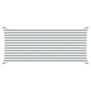 vidaXL Sun Shade Sail Light Grey and White 4,5 x 2 m