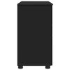 vidaXL Bathroom Cabinet with Drawer with Door Black 76.5 x 35 x 64 cm