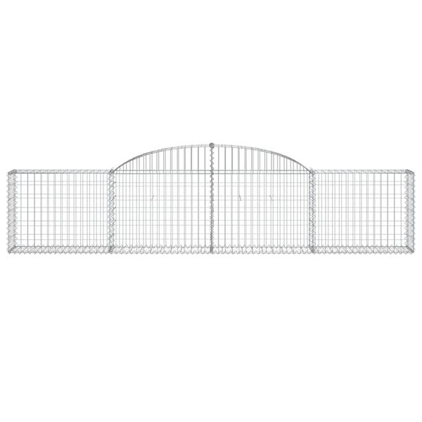 vidaXL Arched Gabion Baskets 20 pcs 300x30x60/80 cm Galvanised Iron